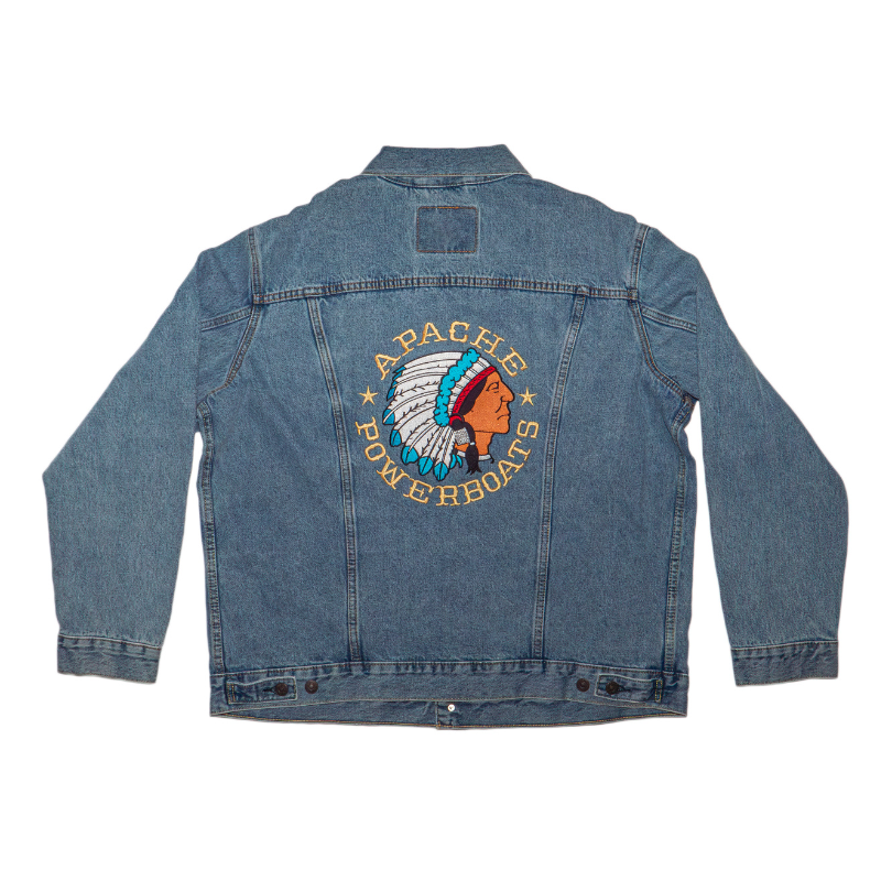 Vintage Apache Powerboats® Denim Jacket | Blue Denim