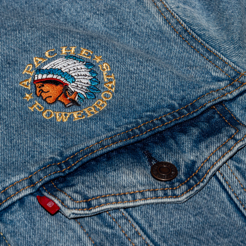 Vintage Apache Powerboats® Denim Jacket | Blue Denim