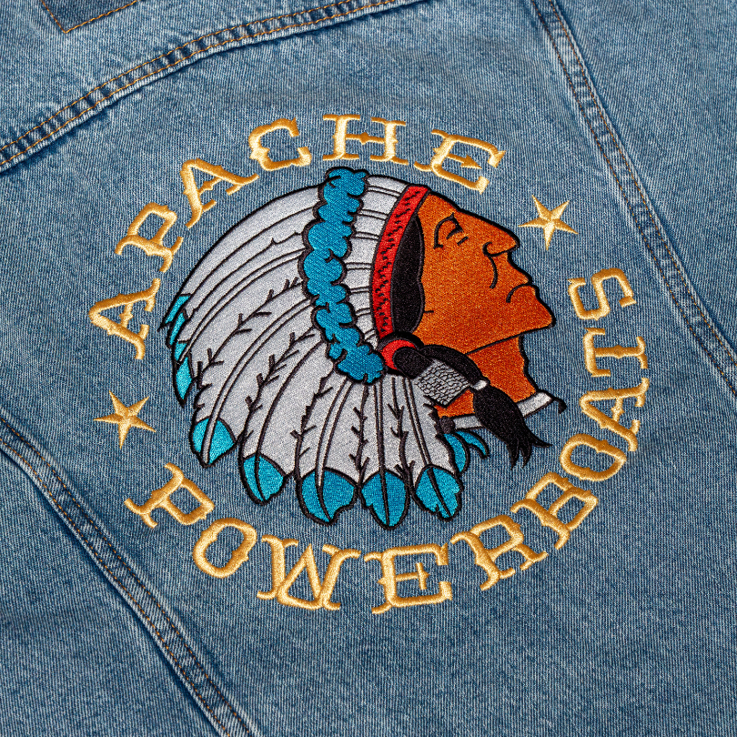 Vintage Apache Powerboats® Denim Jacket | Blue Denim