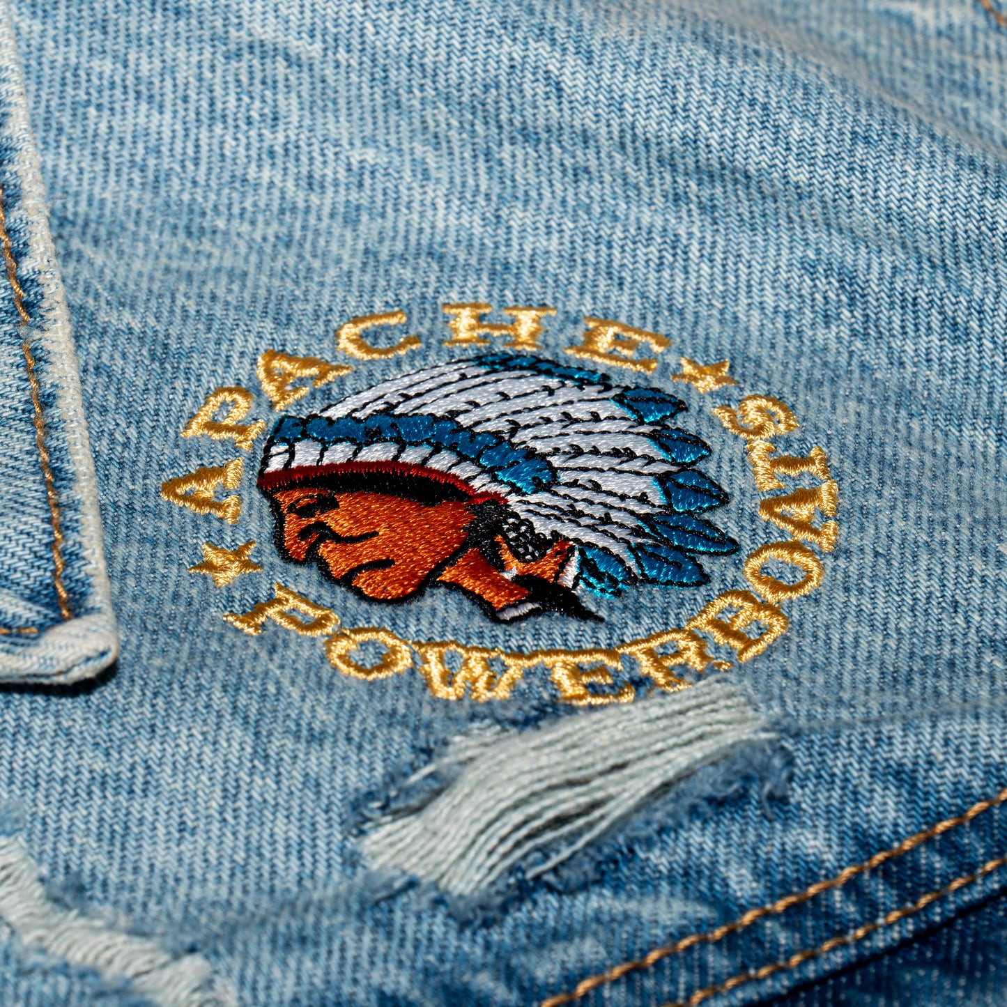 Vintage Apache Powerboats® Denim Jacket | Whitewashed Denim