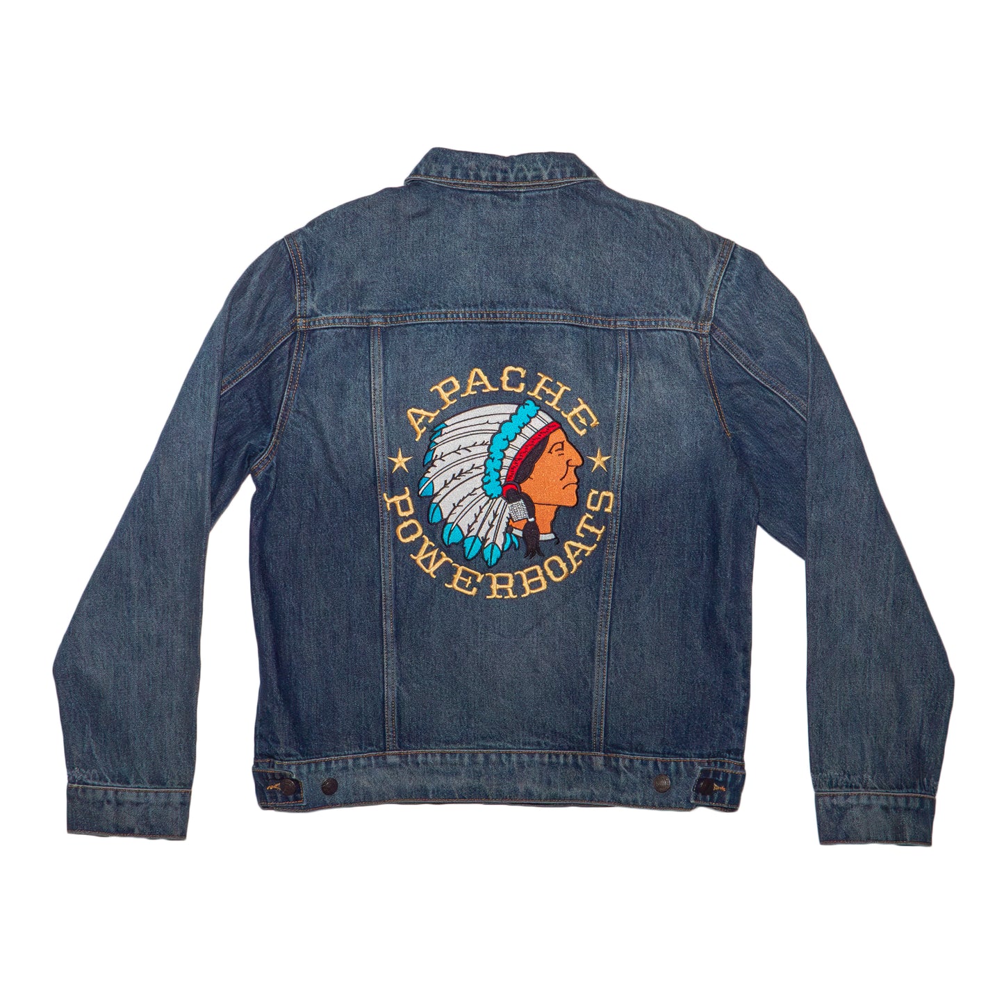 Vintage Apache Powerboats® Denim Jacket | Blue Denim