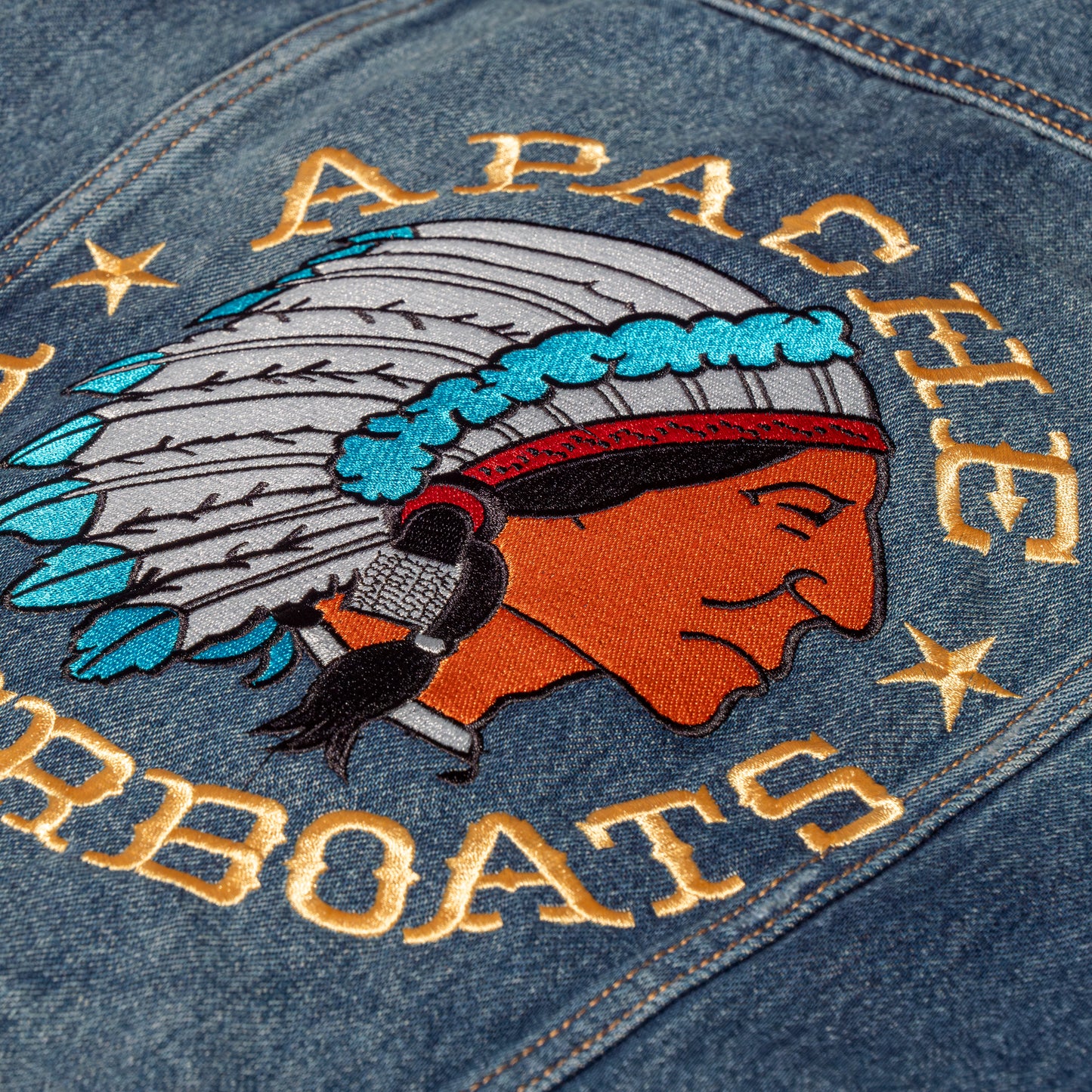 Vintage Apache Powerboats® Denim Jacket | Blue Denim