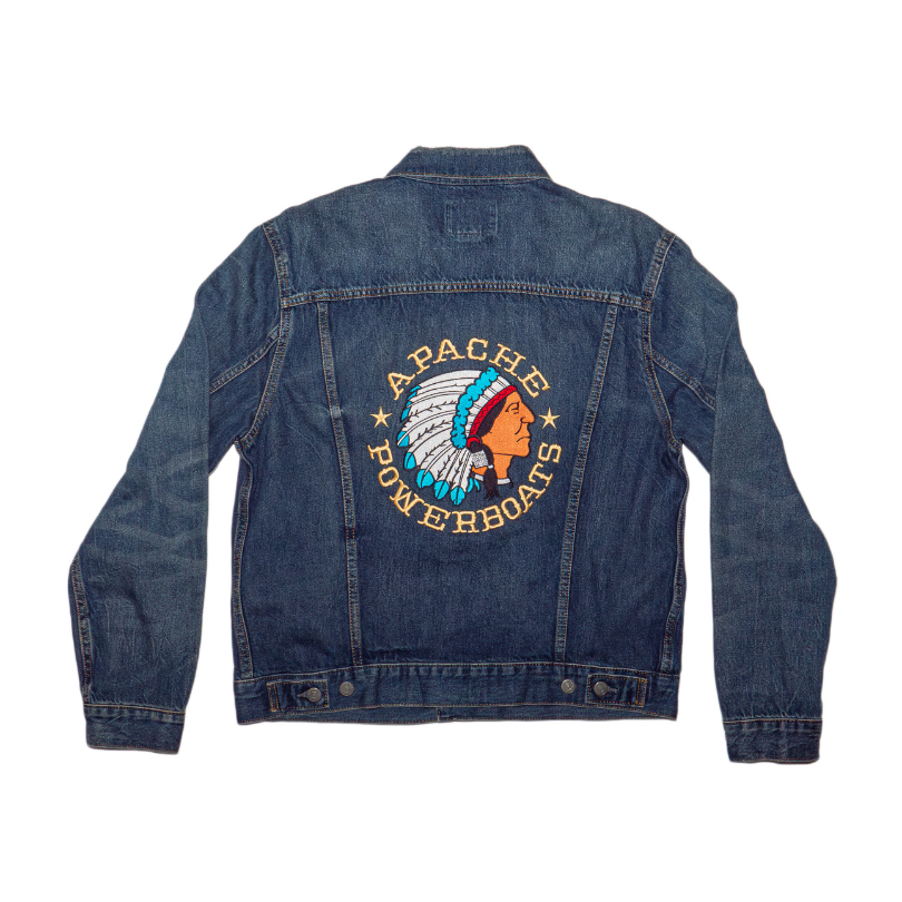 Vintage Apache Powerboats® Denim Jacket | Blue Denim