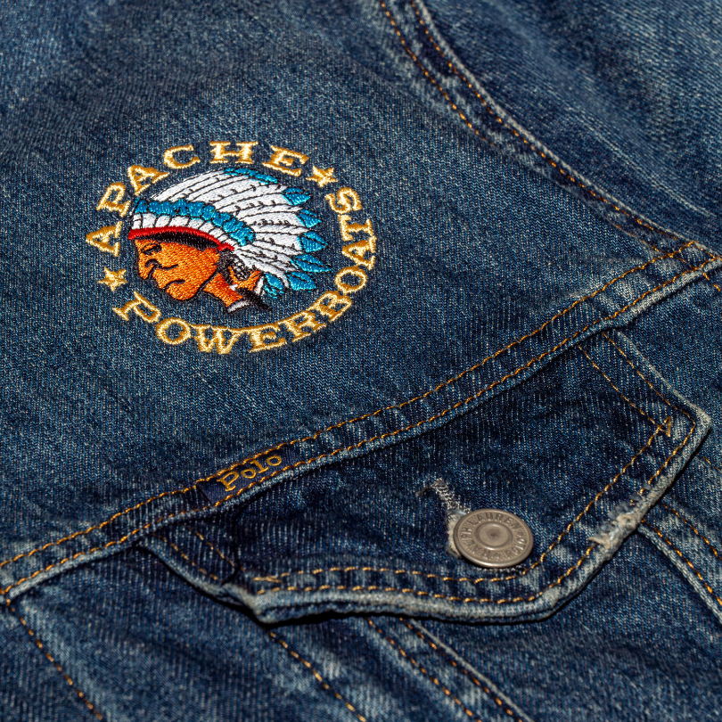 Vintage Apache Powerboats® Denim Jacket | Blue Denim