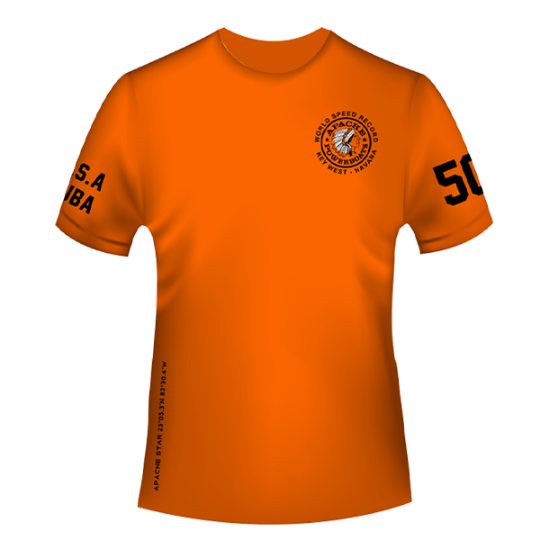 World Speed Record Apache Star® T-Shirt | Cotton/Cool Dri | Safety Orange