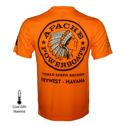 Official World Speed Record Apache Star® T-Shirt | Cotton/Cool DRI | Safety Orange