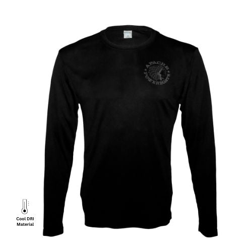 Apache® Legend Performance Tech Long Sleeve Tee | Cool-DRI®| Carbon on Black