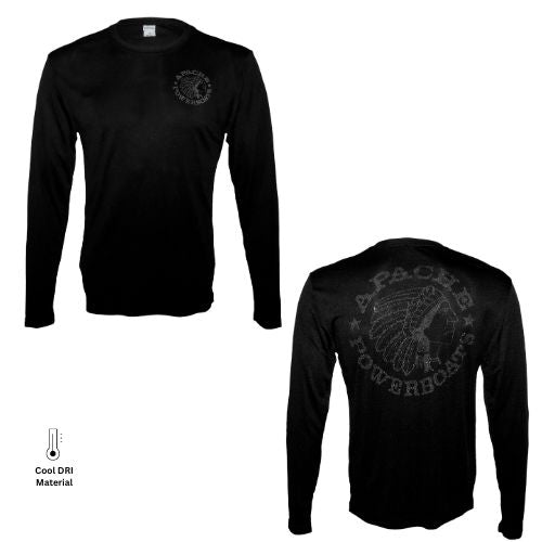 Apache® Legend Performance Tech Long Sleeve Tee | Cool-DRI®| Carbon on Black