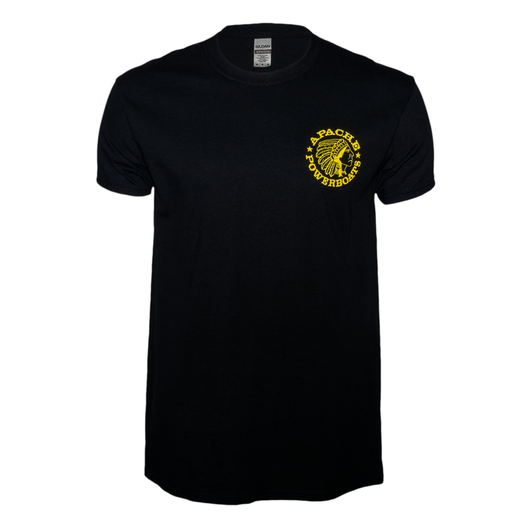 Represent 'n Apache® Monochromatic Logo Classic Tee | Black/Yellow