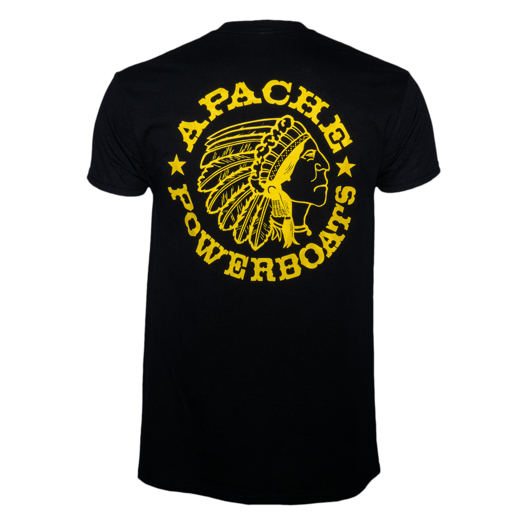 Represent 'n Apache® Monochromatic Logo Classic Tee | Black/Yellow