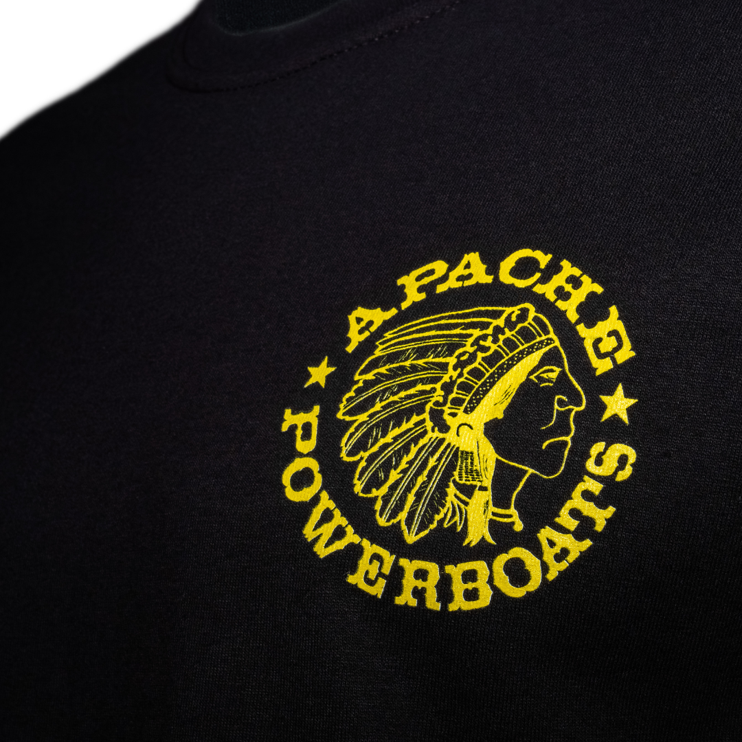 Represent 'n Apache® Monochromatic Logo Classic Tee | Black/Yellow