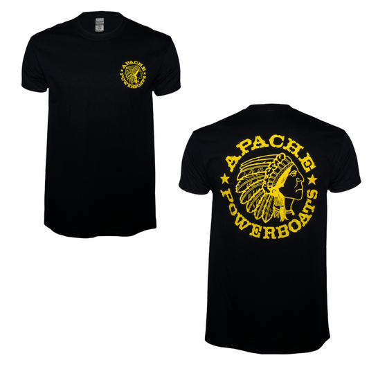 Represent 'n Apache® Monochromatic Logo Classic Tee | Black/Yellow