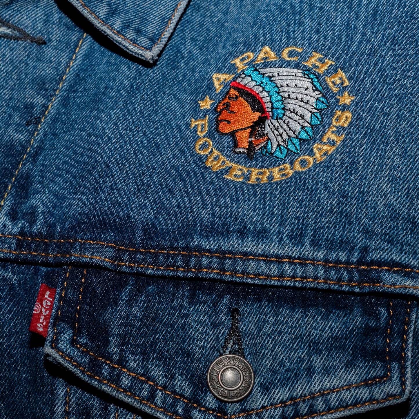 Vintage Apache Powerboats® Denim Jackets | Unisex | Men