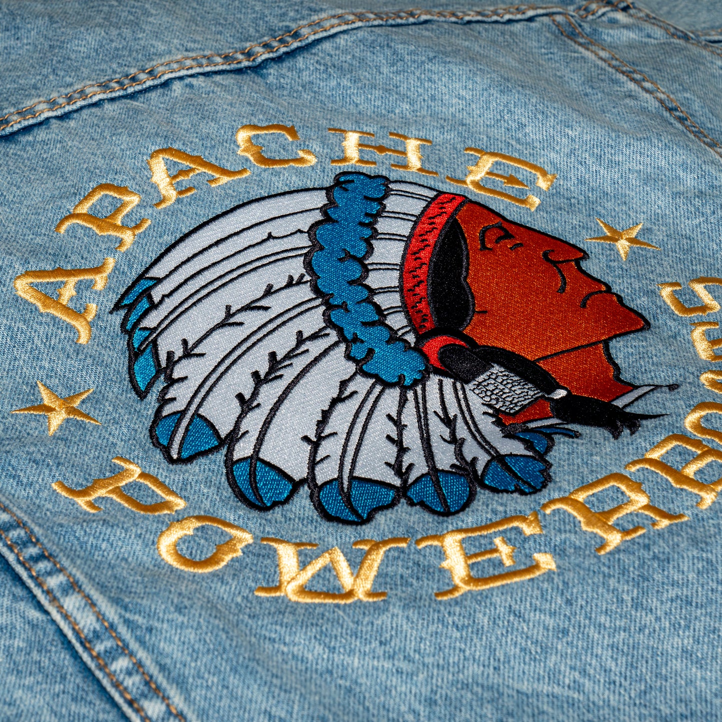 Vintage Apache Powerboats® Denim Jacket | Whitewashed Denim
