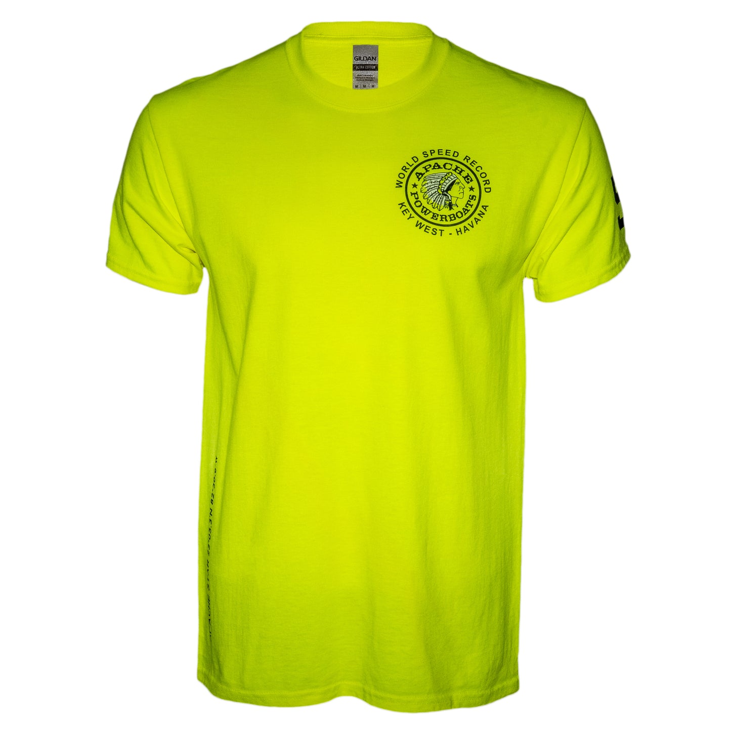 Official World Speed Record Apache Star® T-Shirt | Cotton/Cool DRI | Safety Green