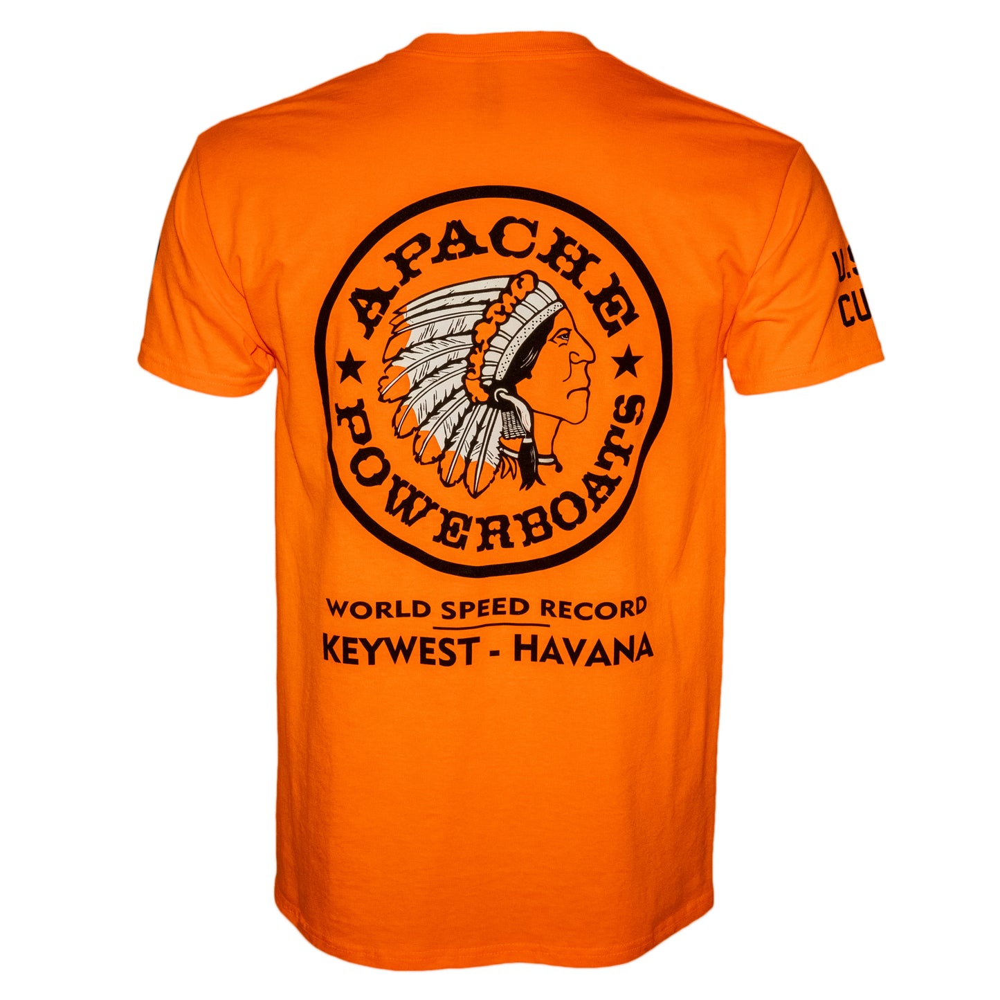 Official World Speed Record Apache Star® T-Shirt | Cotton/Cool DRI | Safety Orange