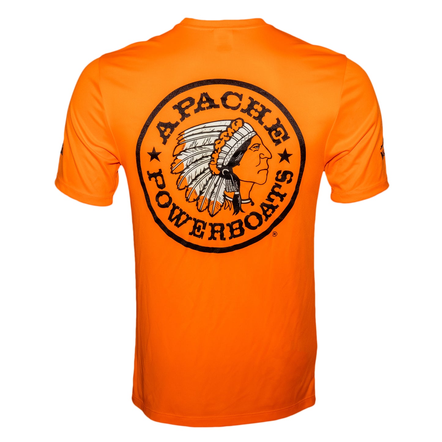 Apache Powerboats Cool-DRI Monochromatic Logo T-Shirt  | Safety Orange