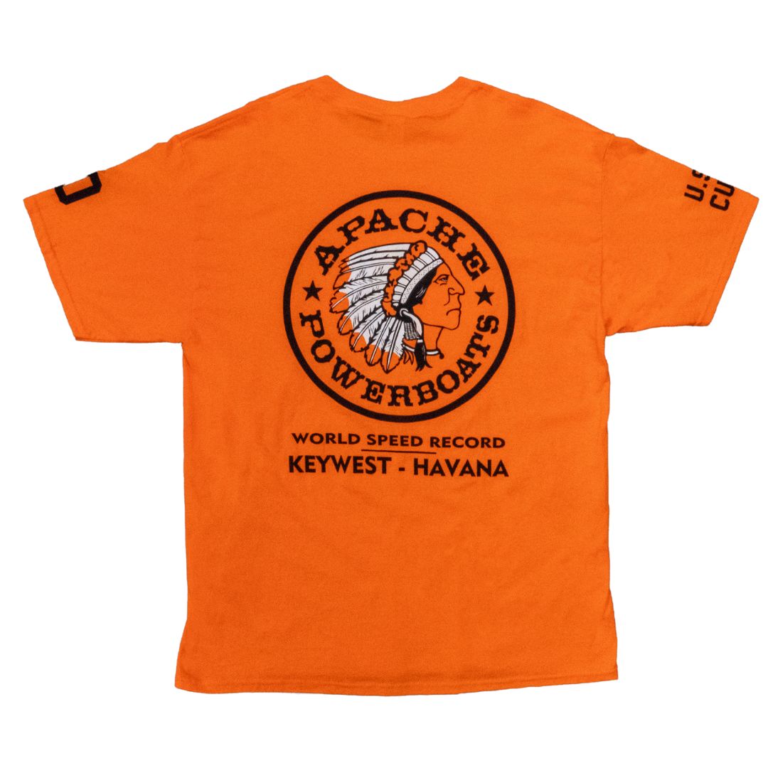 Official World Speed Record Apache Star® T-Shirt | Cotton/Cool DRI | Safety Orange