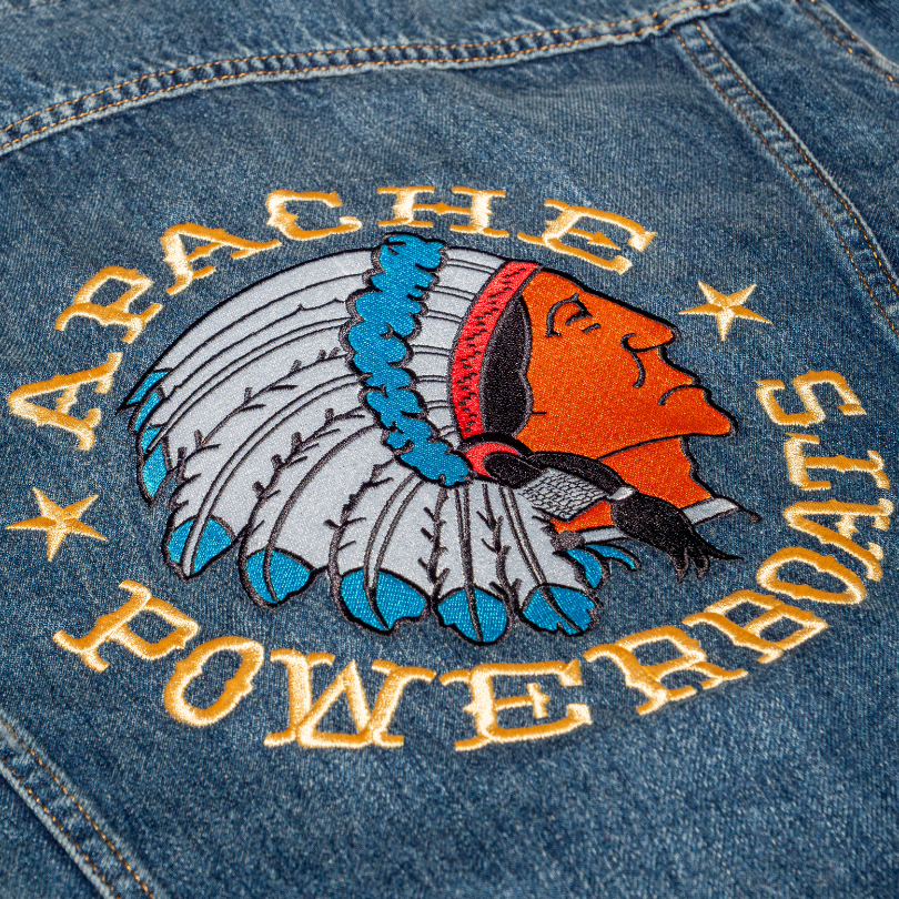 Vintage Apache Powerboats® Denim Jacket | Blue Denim