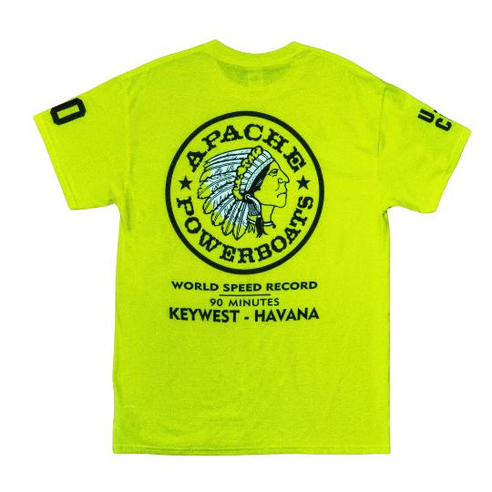 Official World Speed Record T-Shirt | Cool DRI® or Cotton Blend | Safety Green