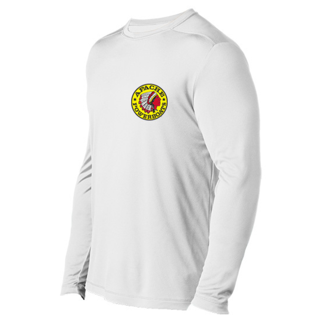 Represent'n Apache® T-Shirt Cool DRI® Performance Long Sleeve | White