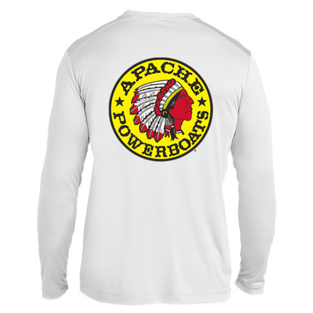 Represent'n Apache® T-Shirt Cool DRI® Performance Long Sleeve | White