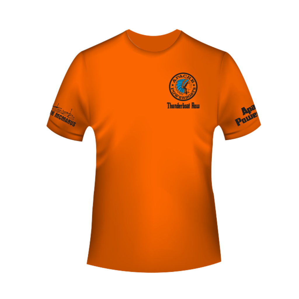 188th Street Mafia | Thunderboat Row T-Shirt | Cool DRI® | Safety Orange