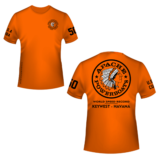 World Speed Record  Apache Star® T-Shirt | Cotton/Cool Dri | Safety Orange