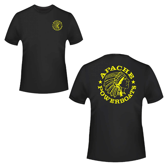 Represent \'n Apache® Monochromatic Logo T-Shirt | Black – Apache Powerboats®