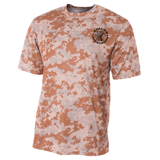 Apache Powerboats® Digital Camouflage Cool-DRI® T-Shirt | Sand & Graphite Camoflage