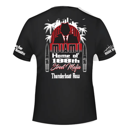 Vintage 1982 Thunderboat Row Cotton T-Shirt | Black