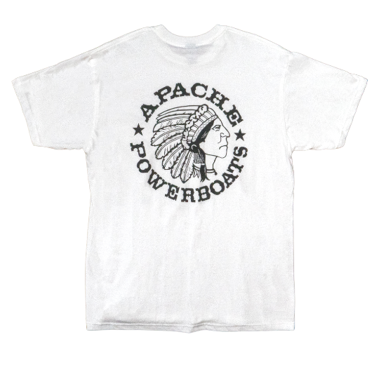 Apache Powerboats® Cool-DRI Performance Monochromatic Logo T-Shirt | White/Black