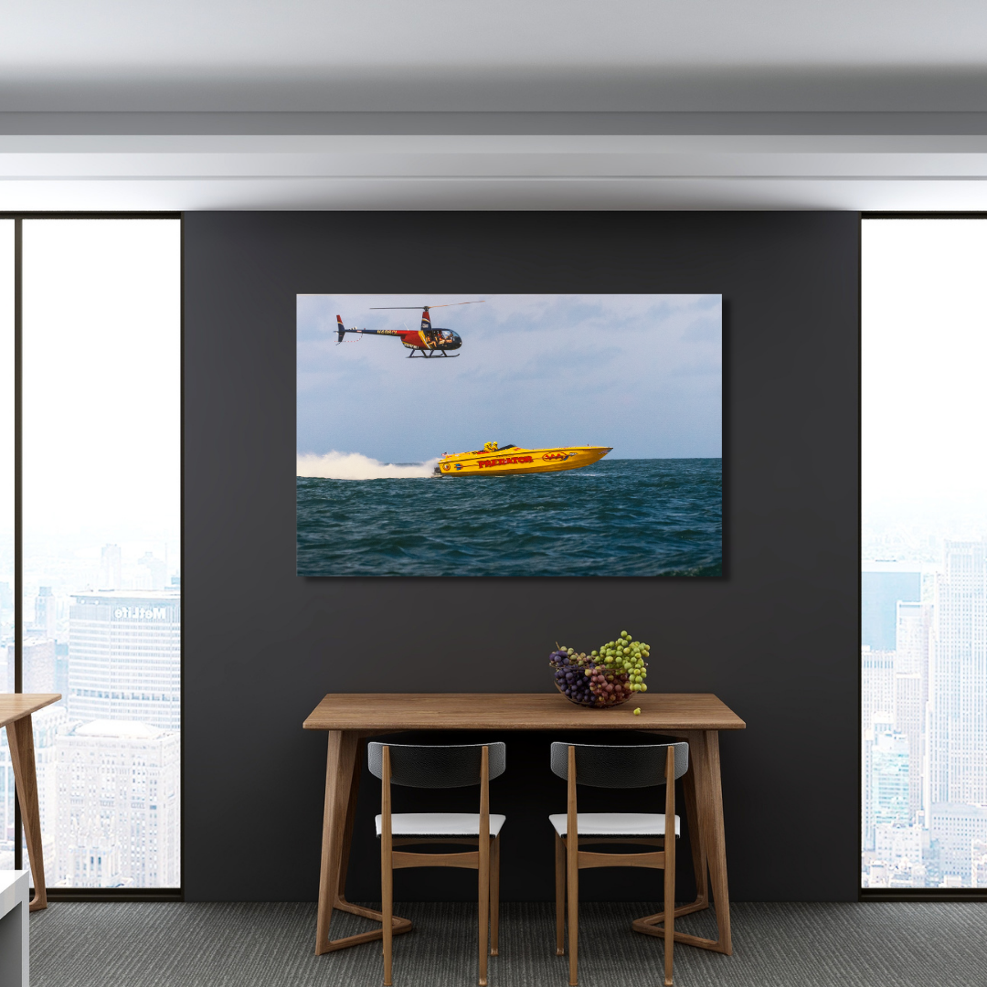 Exclusive Apache Powerboats Collector's Canvas: One-of-a-Kind 24 x 36 Masterpiece